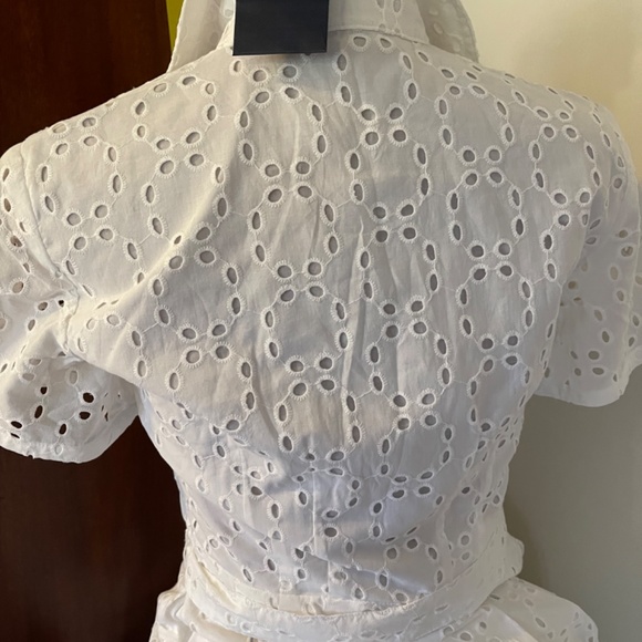 NEW WITH TAGS BROOKS BROTHERS EYELET SHIRTDRESS…SIZE 0 FULLY LINED…IN DEMAND - Picture 5 of 9